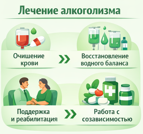 лечение алкоголизма в Таганроге этапы